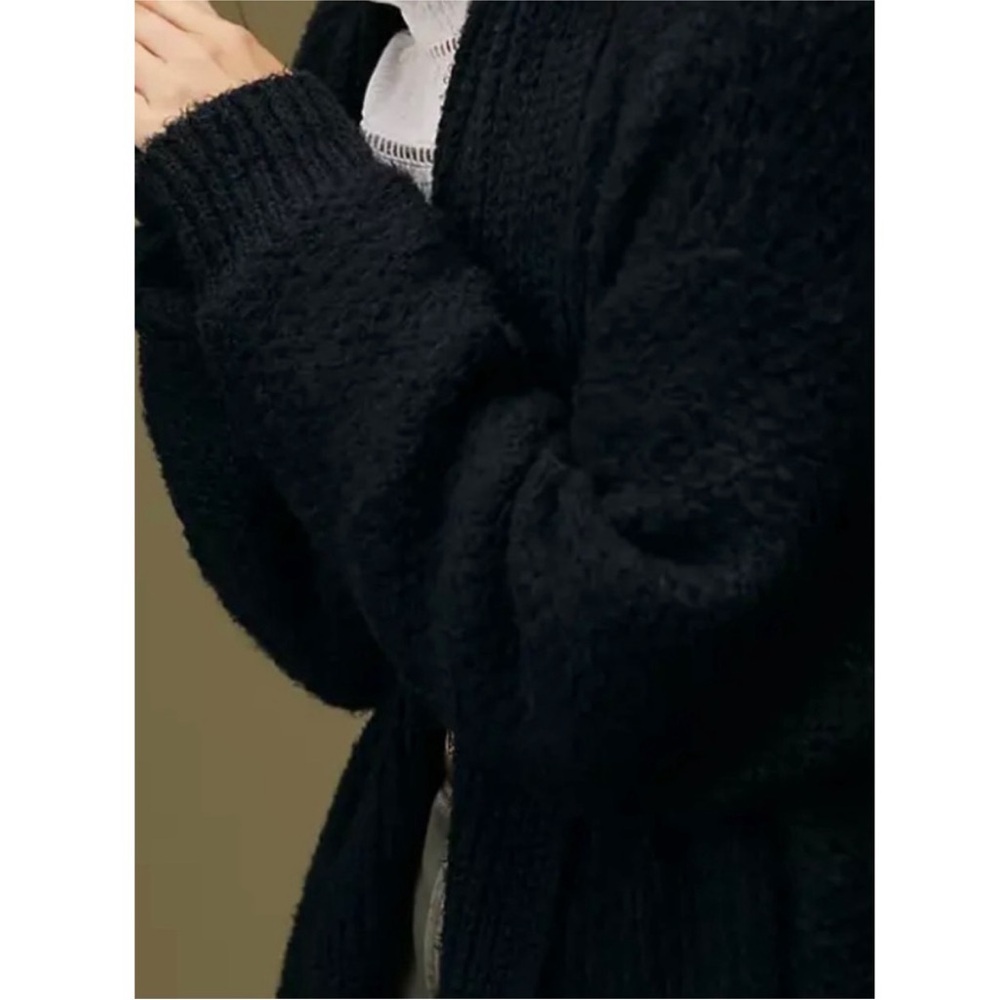 Anthropologie Pilcro Eyelash Chunky Knit Oversized Open Tunic Cardigan Sweater - Picture 2 of 10